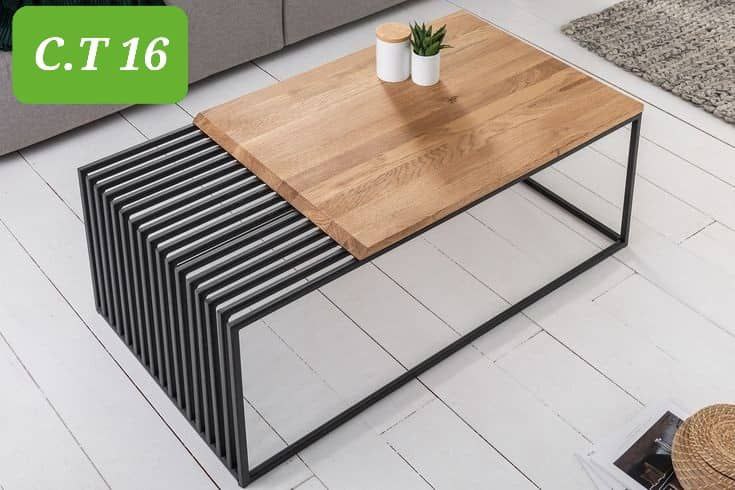 میز جلومبلی چوبی فلزی